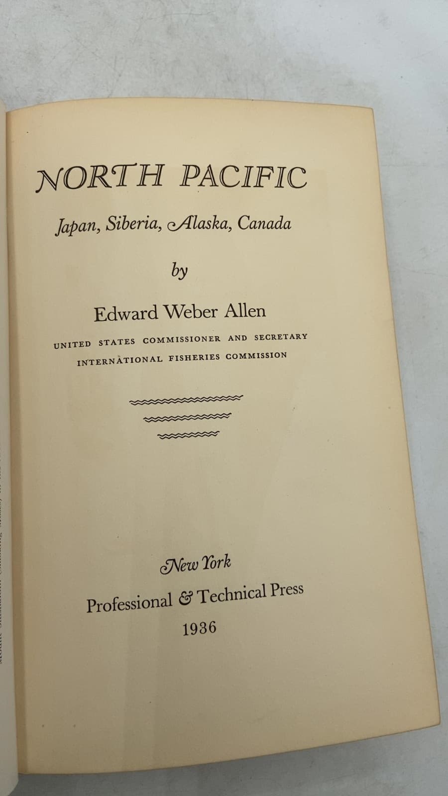 North Pacific: Japan, Siberia, Alaska, Canada by Edward Weber Allen - title page