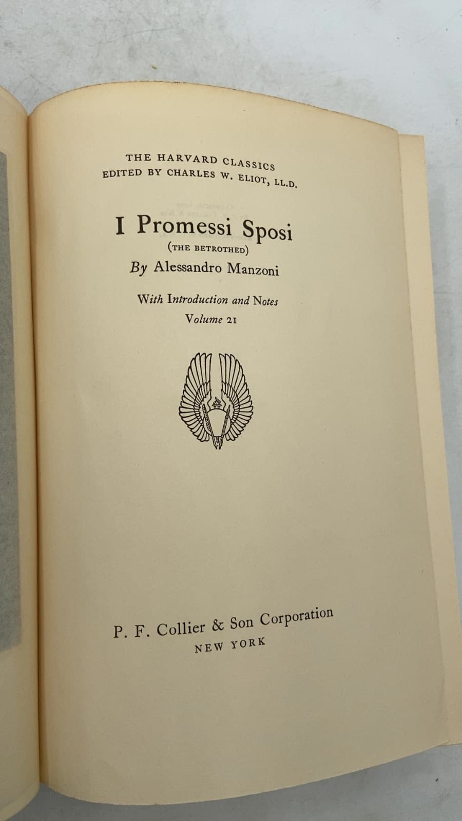 Volume21 I Promessi Sposi (The Betrothed) by Alessandro Manzoni - title page