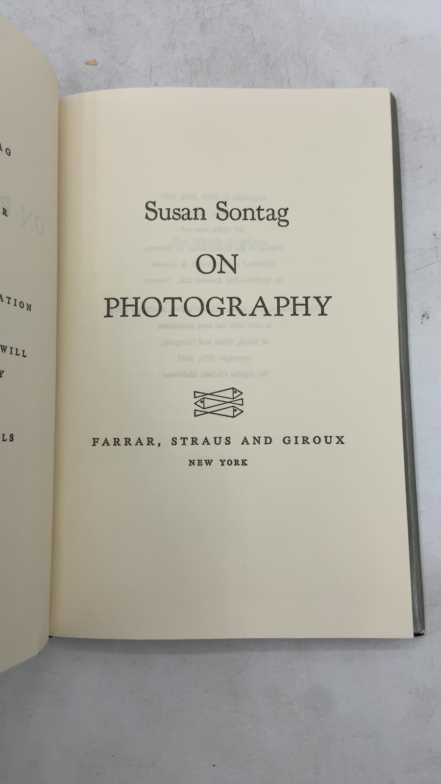 ON Photography by Susan Sontag - title page