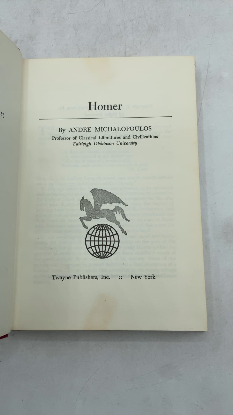 Homer by Andre Michalopoulos - title page