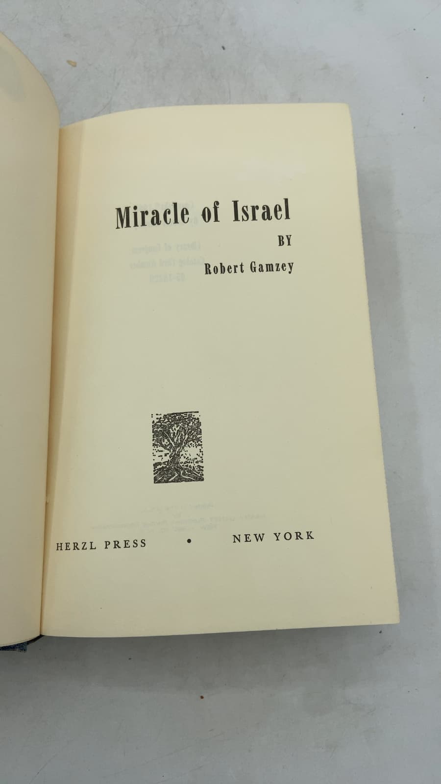 Miracle of Israel by Robert Gamzey - title page