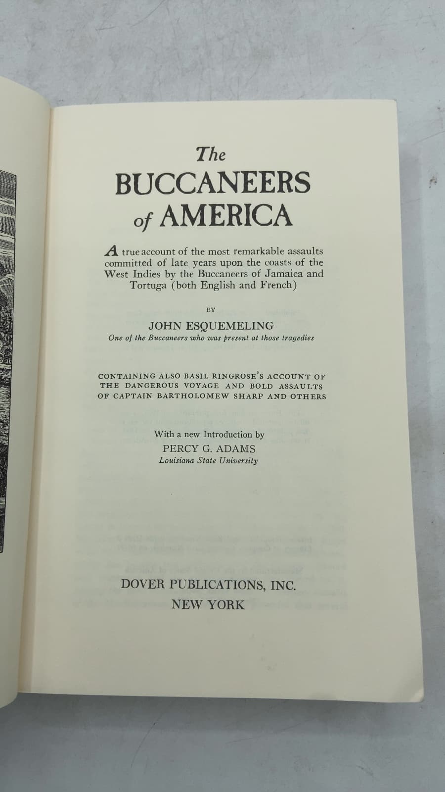 The Buccaneers of America by John Esquemeling - title page
