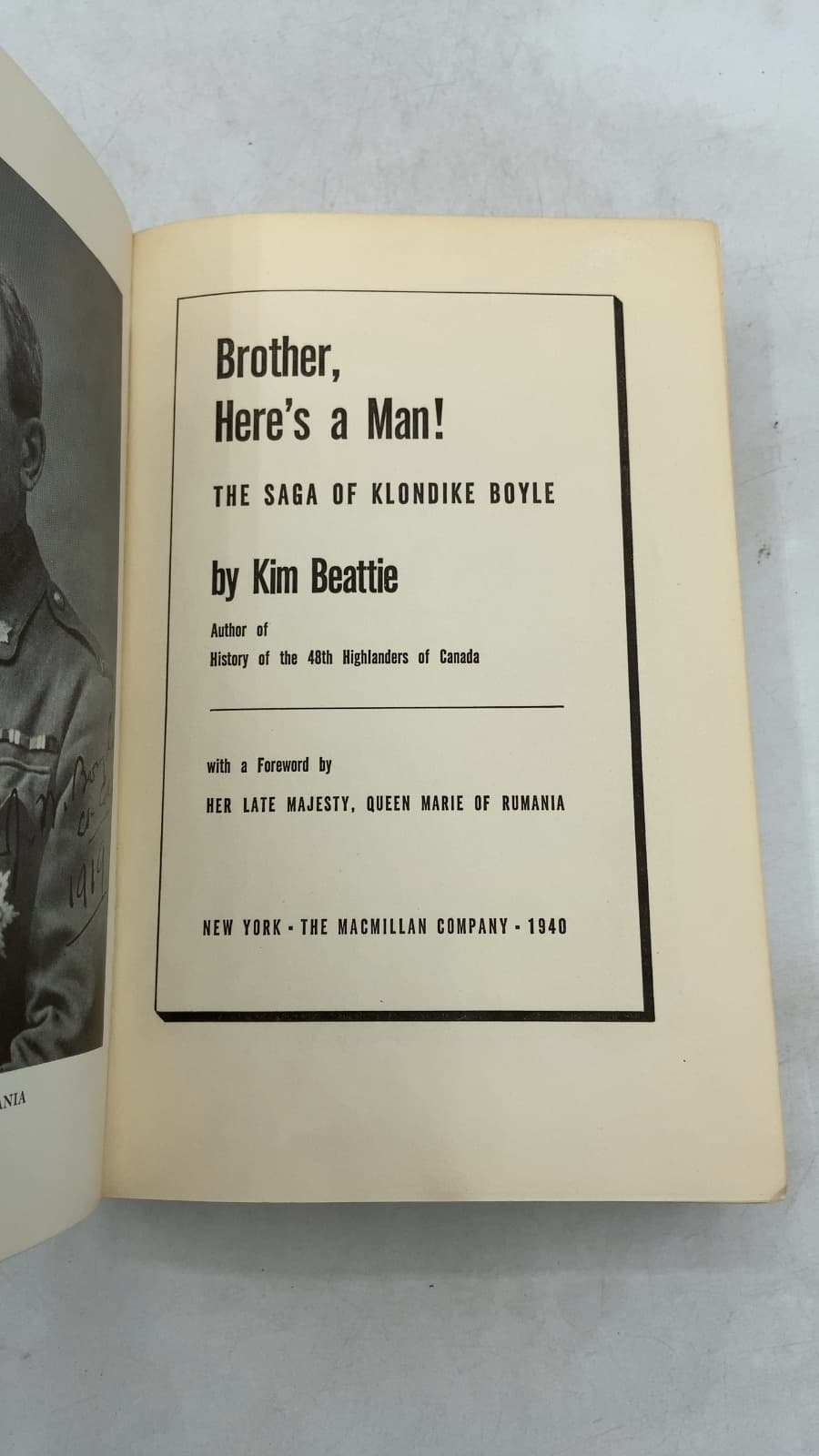 Brother, Here's a Man! The Saga of Klondike Boyle by Kim Beattie - title page