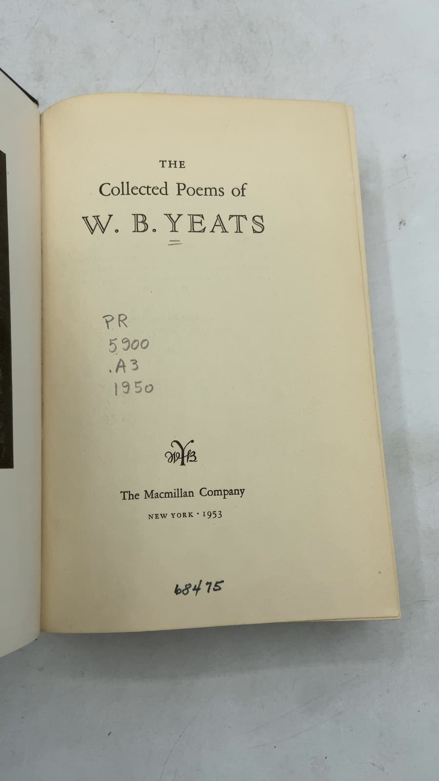 The Collected Poems of W. B. Yeats by W. B. Yeats - title page