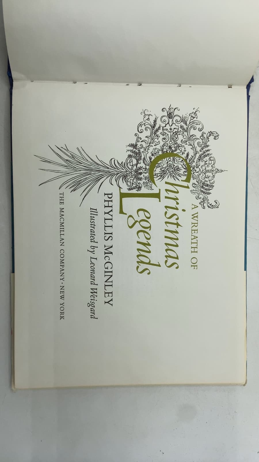 A Wreath of Christmas Legends by Phyllis McGinley - title page