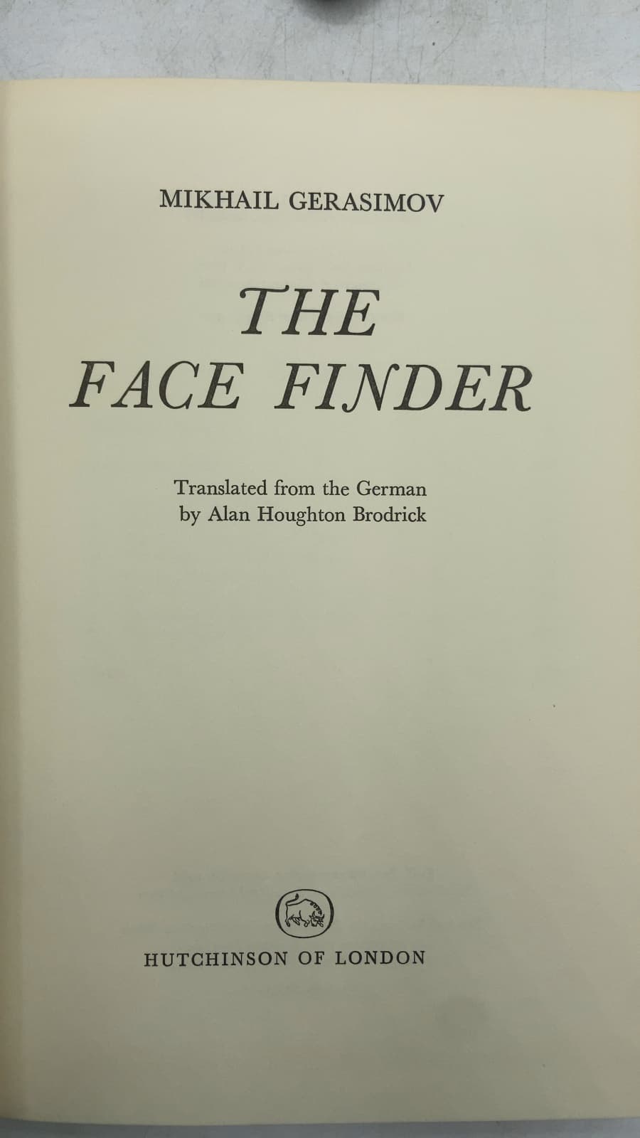 The Face Finder by Mikhail Gerasimov - title page