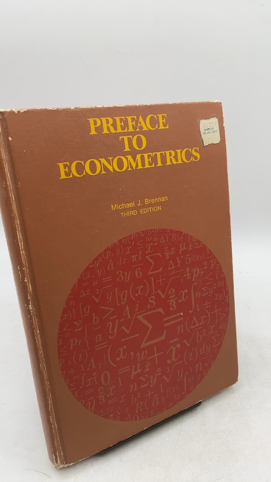 Preface to Econometrics: An Introduction to Quantitative Methods in Economics by Michael J. Brennan - front cover