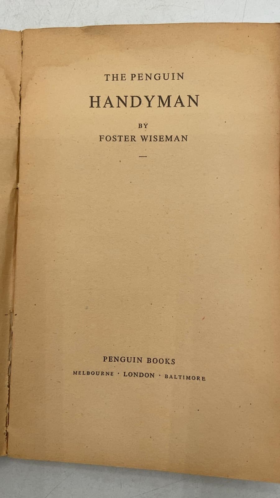 The Penguin Handyman by Foster Wiseman - title page