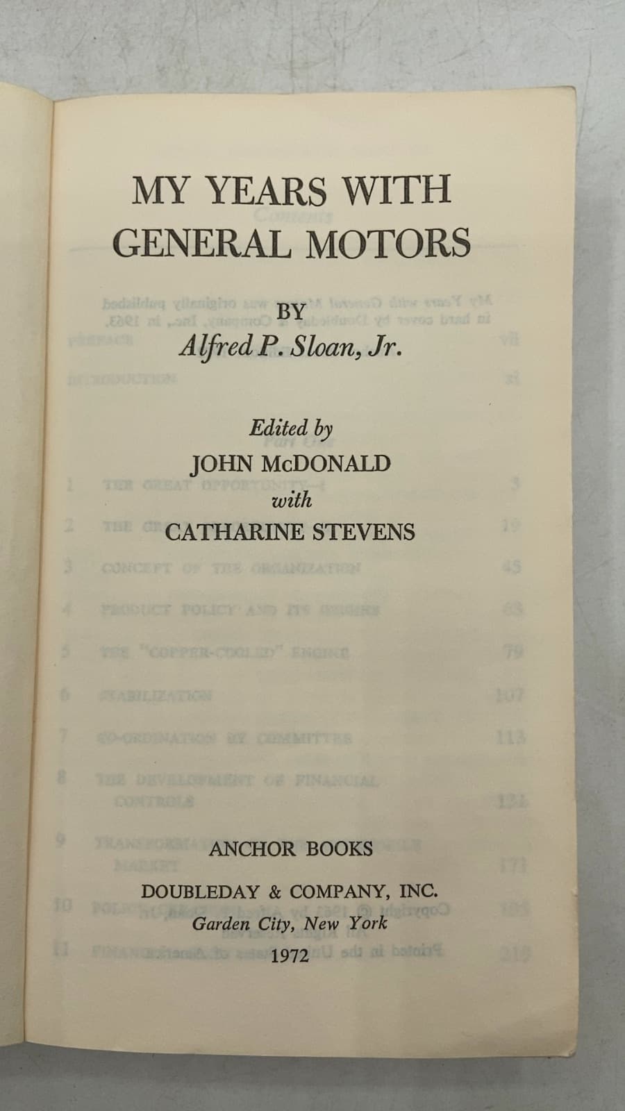 My Years with General Motors by Alfred P. Sloan, Jr. - title page