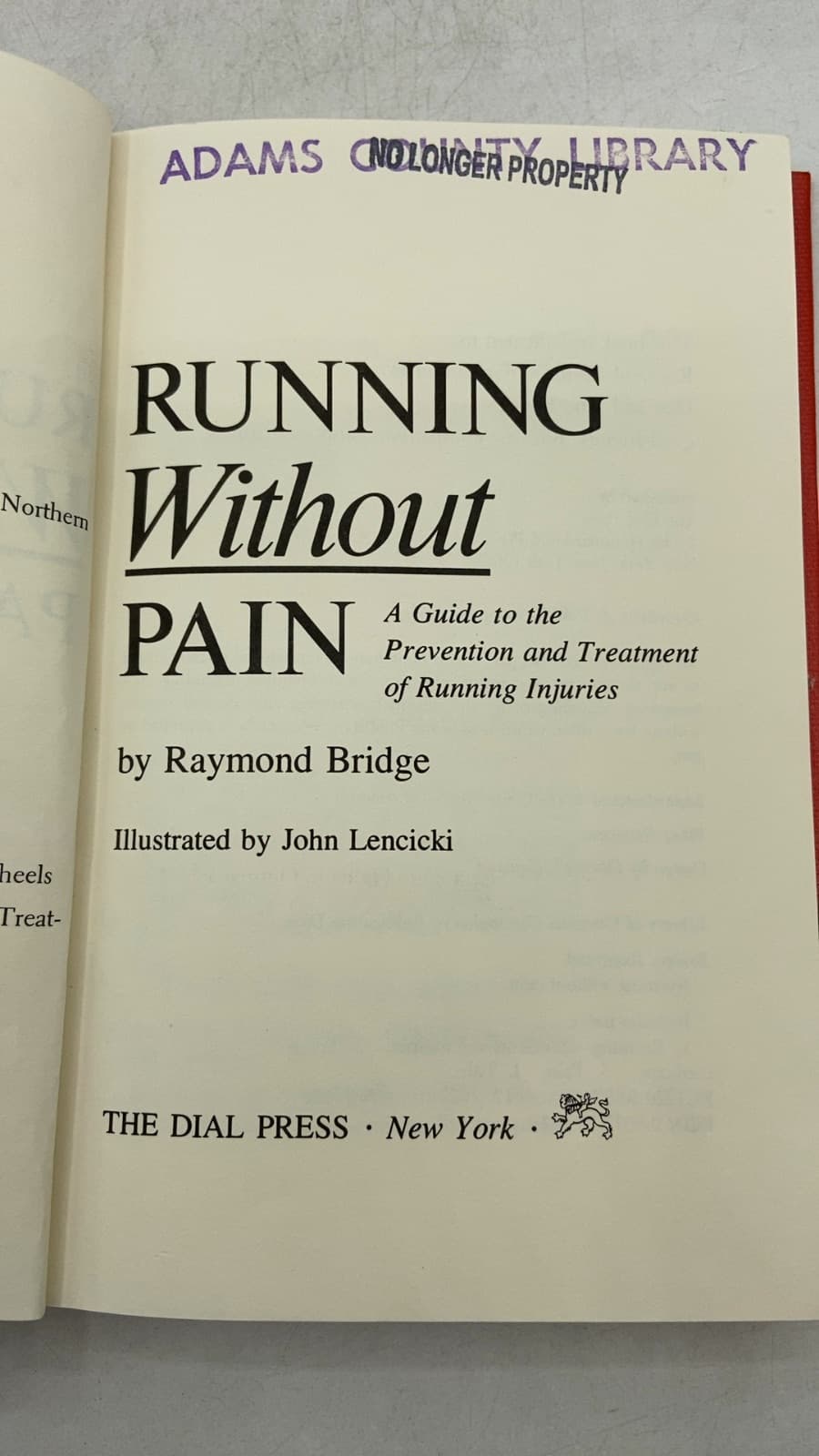 Running Without Pain: A Guide to the Prevention and Treatment of Running Injuries by Raymond Bridge - title page
