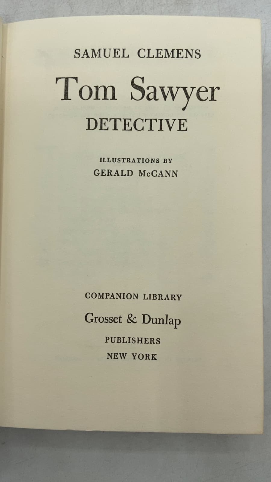 Tom Sawyer Detective by Samuel Clemens - title page