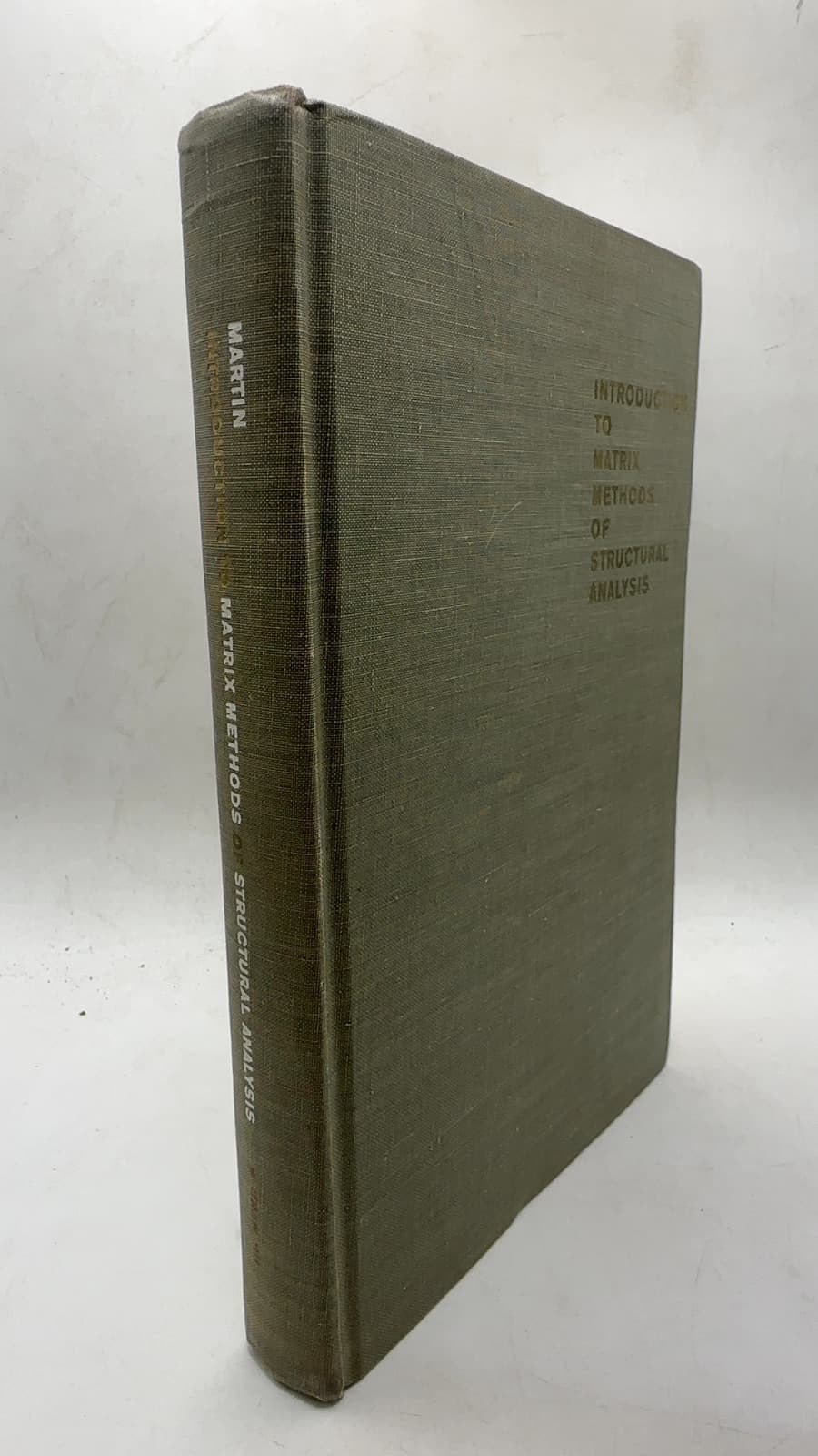 Introduction to Matrix Methods of Structural Analysis by Harold C. Martin - front cover
