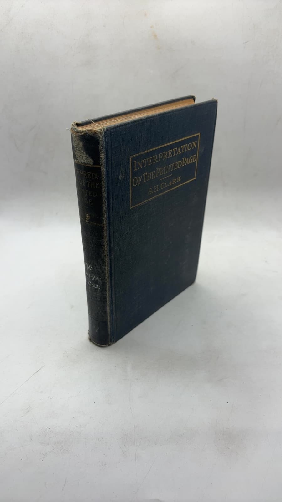 Interpretation of the Printed Page by S. H. Clark - front cover