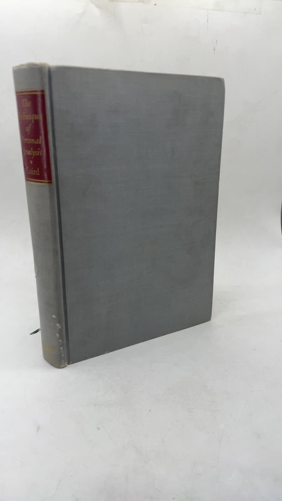 The Technique of Personal Analysis by Dr. Donald A. Laird, assisted by Eleanor C. Laird - front cover