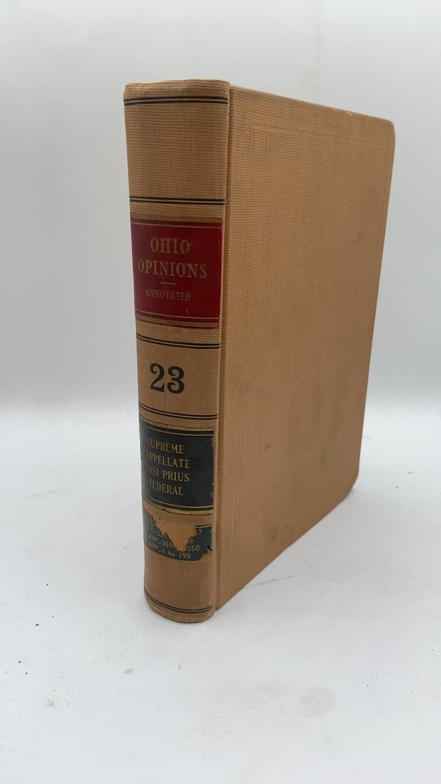 Vol 23. Ohio Opinions - front cover