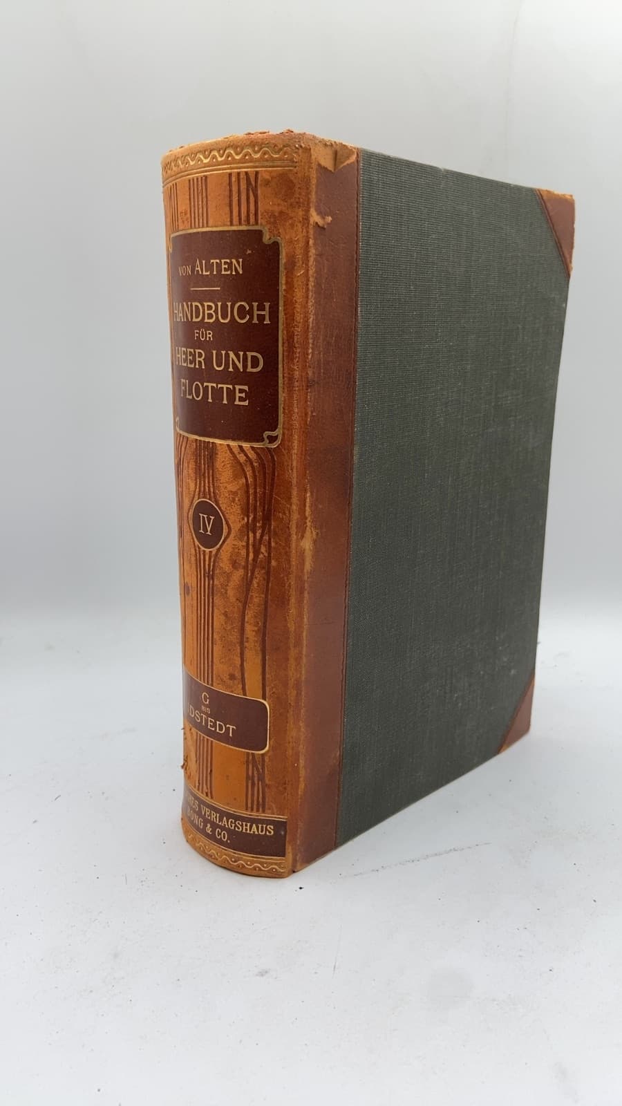 Vol IV Handbuch für Heer und Flotte by Georg von Alten - front cover
