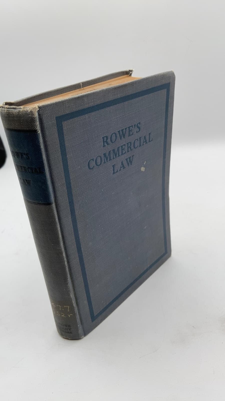 Rowe's Commercial LAW by W. P. Richardson, L.L.D., James C. Read, L.L.D. - front cover