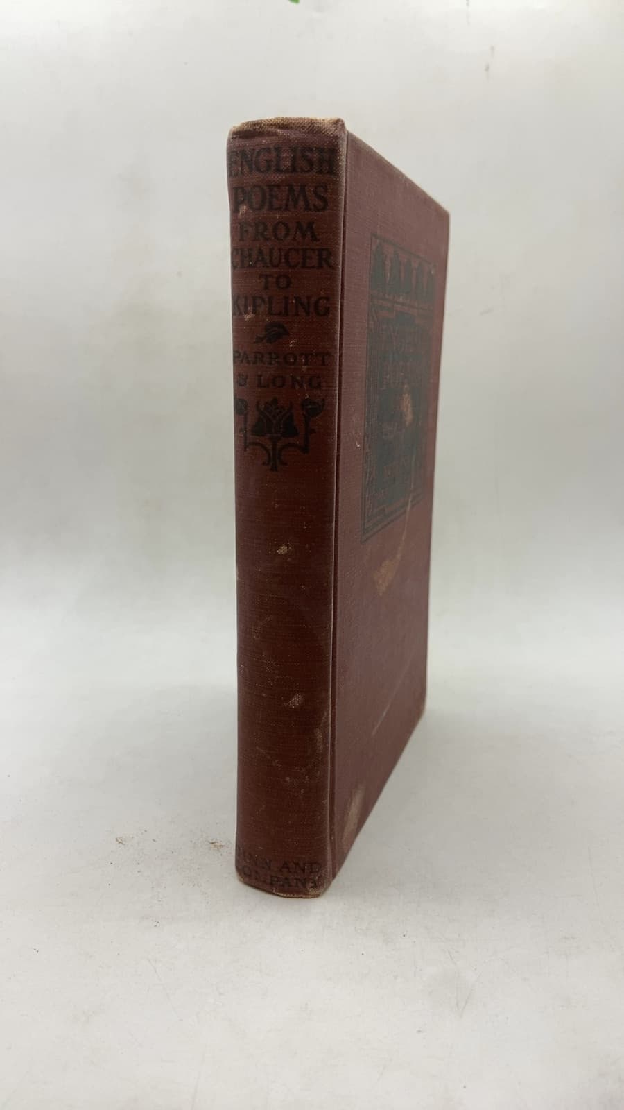 English Poems from Chaucer to Kipling by Thomas Marc Parrott, Ph.D. and Augustus White Long, A.M. - front cover