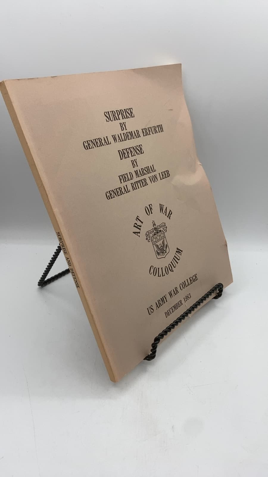 Surprise by General Waldemar Erfurth Defense by Field Marshal General Ritter von Leeb by General Waldemar Erfurth, Field Marshal General Ritter von Leeb - front cover