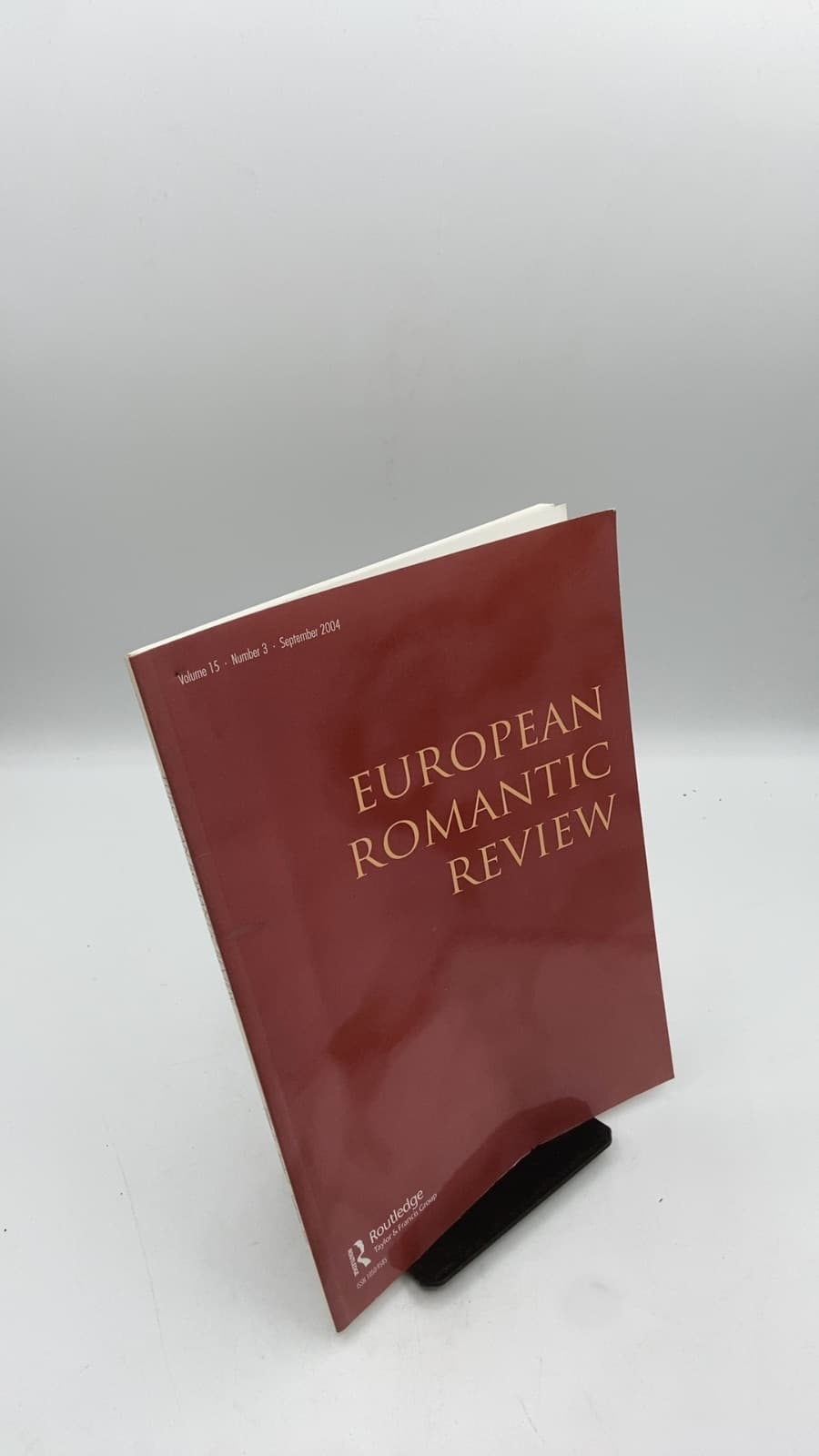 European Romantic Review Vol. 15 No. 3 - front cover