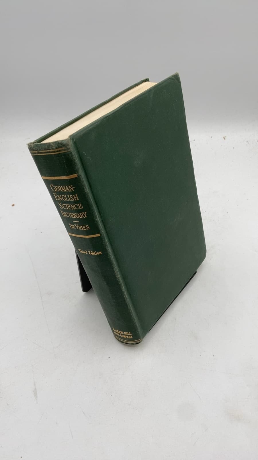 German-English Science Dictionary by Louis De Vries - front cover