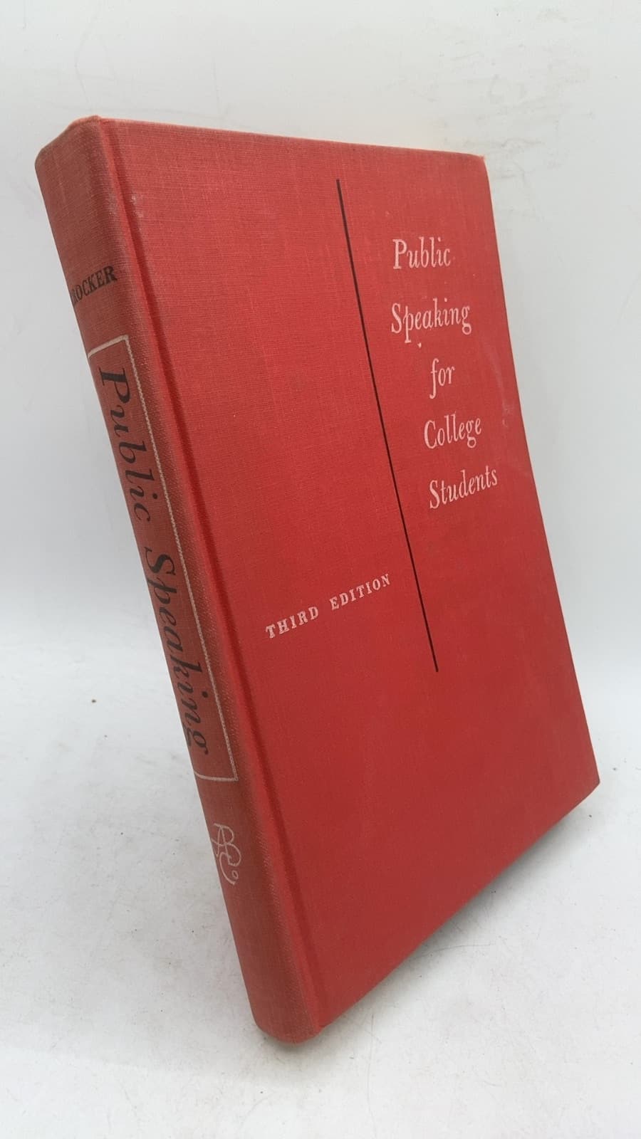 Public Speaking for College Students by Lionel Crocker - front cover