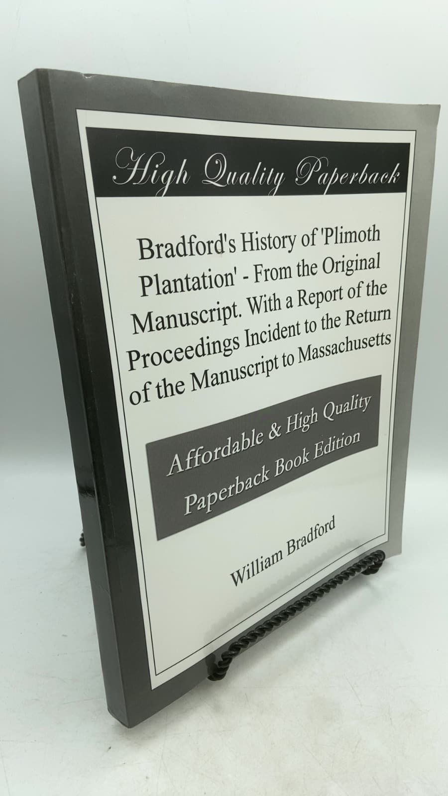 Bradford's History of 'Plimoth Plantation' by William Bradford - front cover