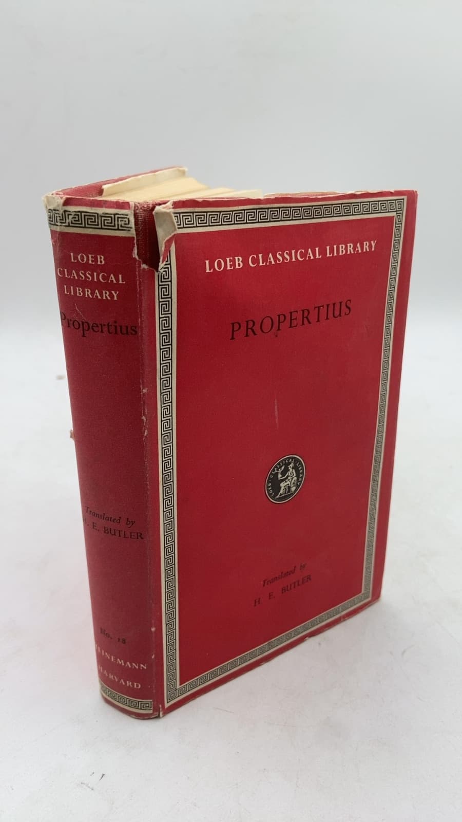 Propertius by Propertius, translated by H. E. Butler - front cover