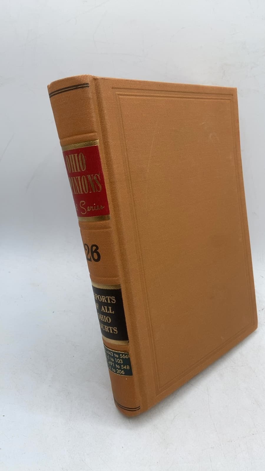 Ohio Opinions Second Series Volume 26: Reports of Cases Argued and Determined in All Ohio Courts - front cover