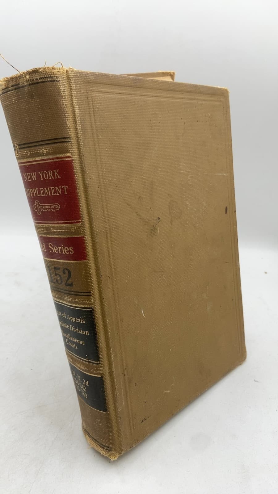 Volume 152. New York Supplement Second Series - front cover
