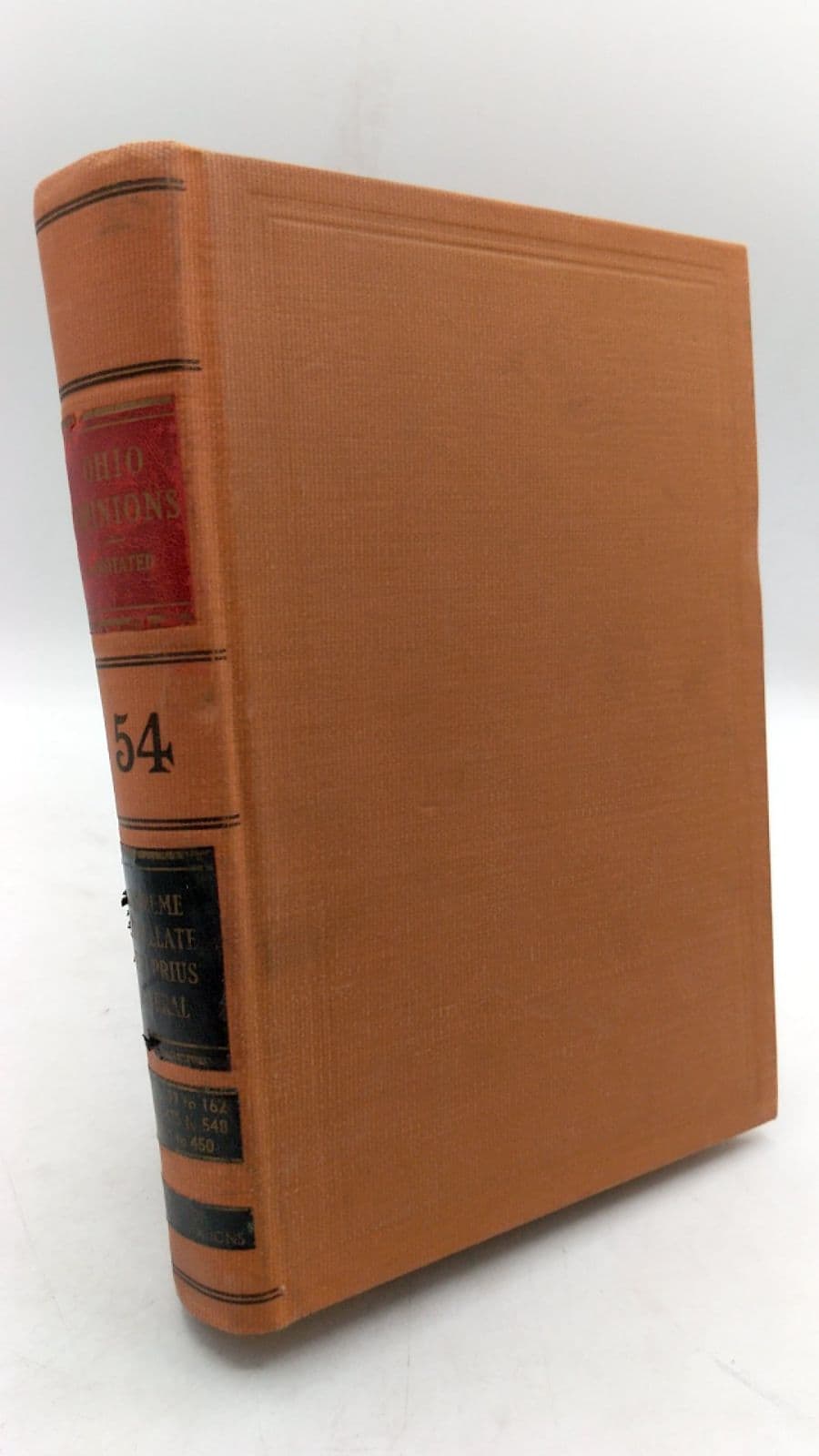 Volume 54. Ohio Opinions: Reports of Cases Argued and Determined - front cover