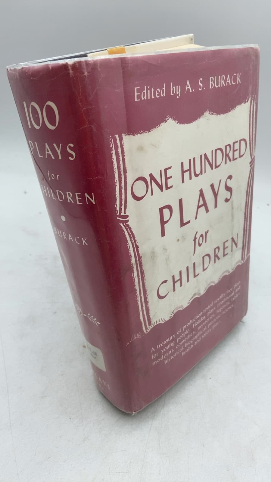 ONE Hundred Plays for Children by A. S. Burack - front cover