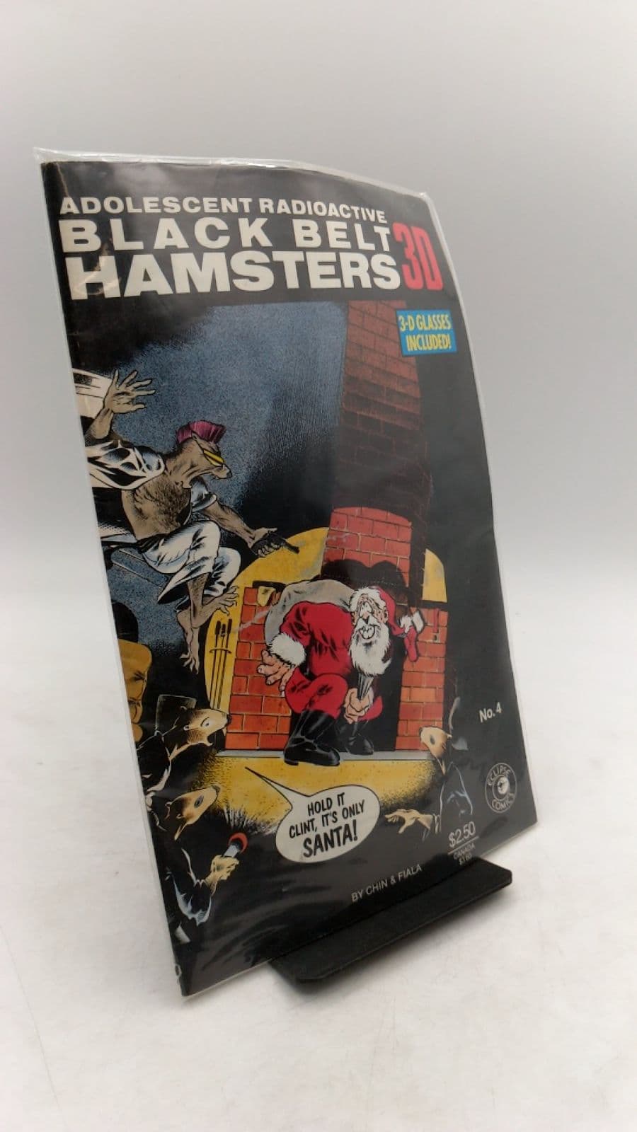 Adolescent Radioactive Black Belt Hamsters 3D No. 4 by Don Chin & Patrick Fiala - front cover
