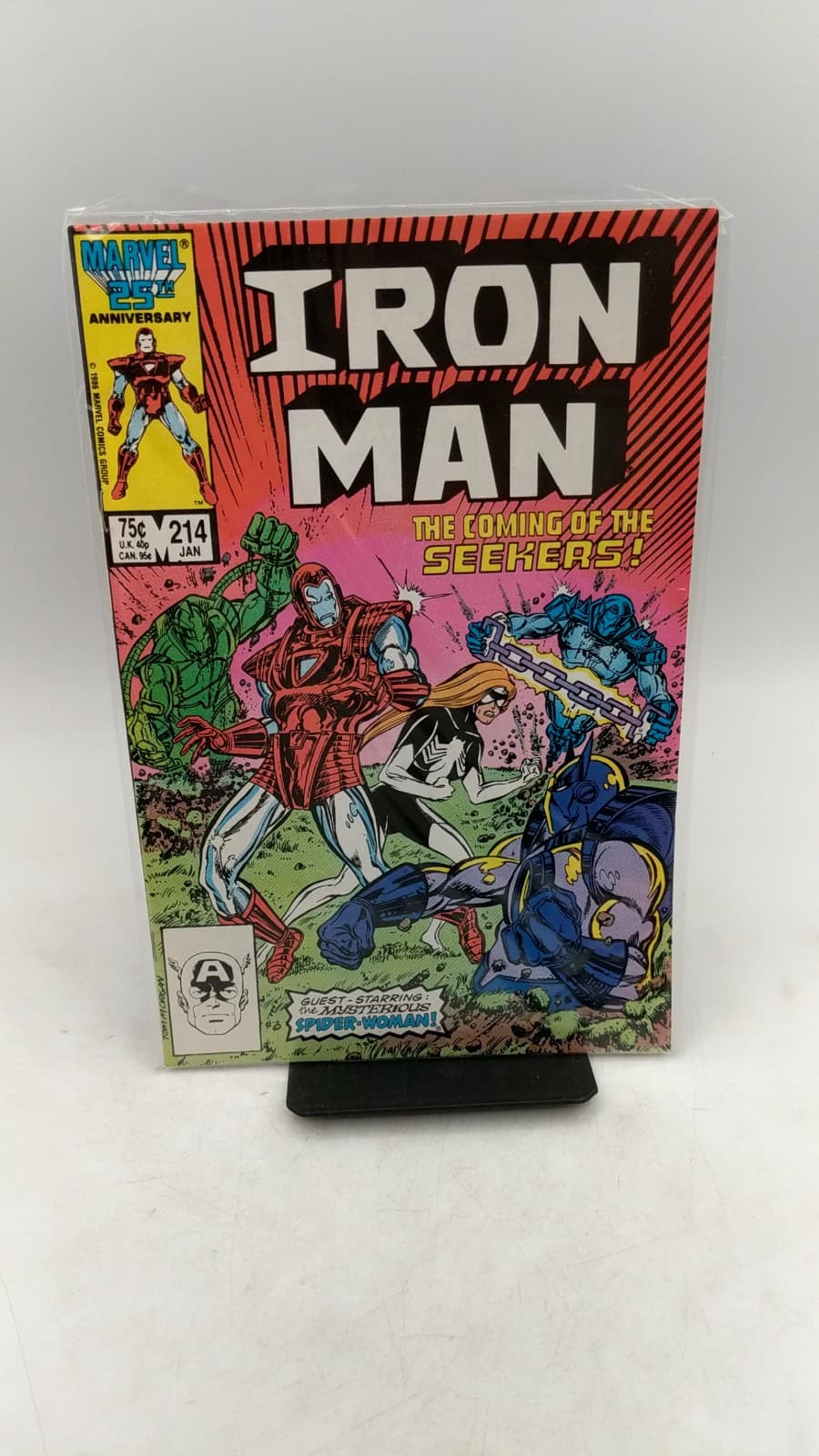 Iron Man #214: The Coming of the Seekers! - front cover
