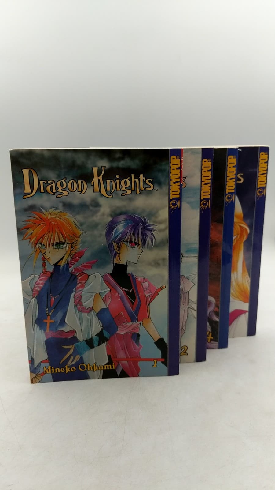 Dragon Knights Volumes 1, 2, 4, 6 by Mineko Ohkami - front cover