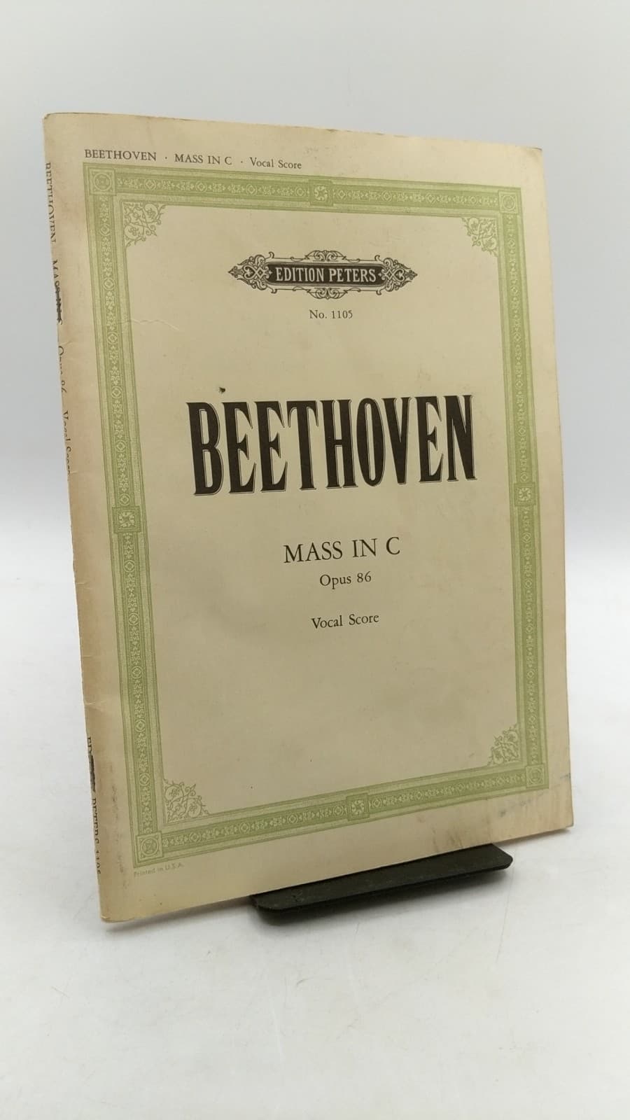 Mass in C Opus 86 Vocal Score by Ludwig van Beethoven - front cover