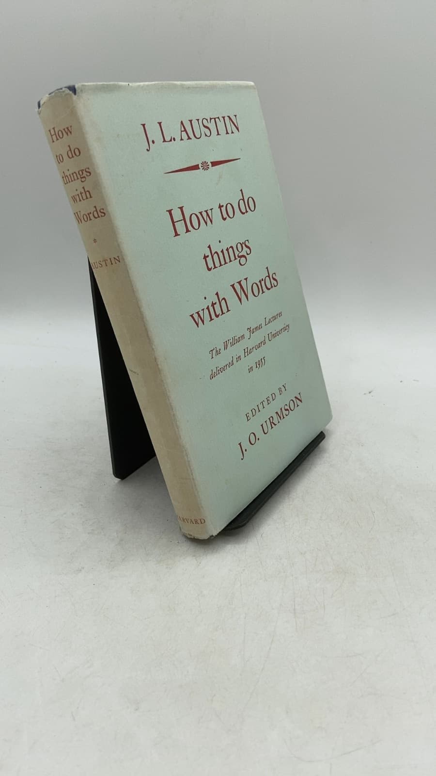 How to do things with Words by J. L. Austin - front cover