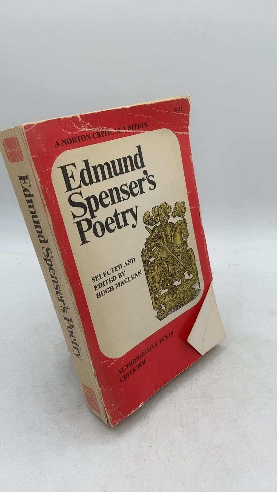 Edmund Spenser's Poetry by Edmund Spenser (Selected and Edited by Hugh Maclean) - front cover
