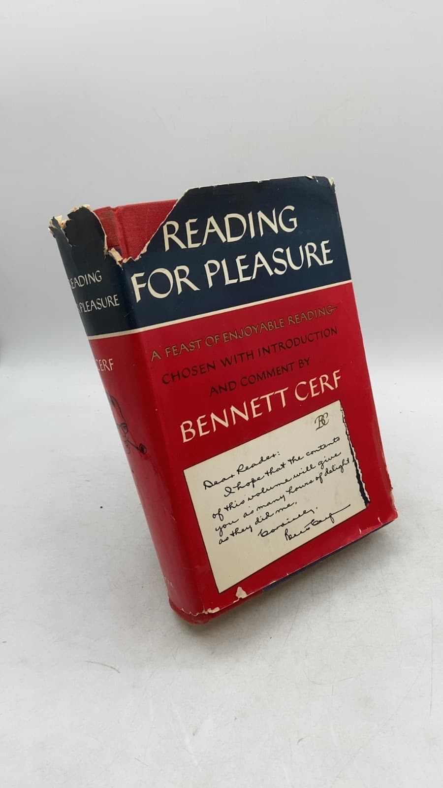 Reading FOR Pleasure by Bennett Cerf - front cover
