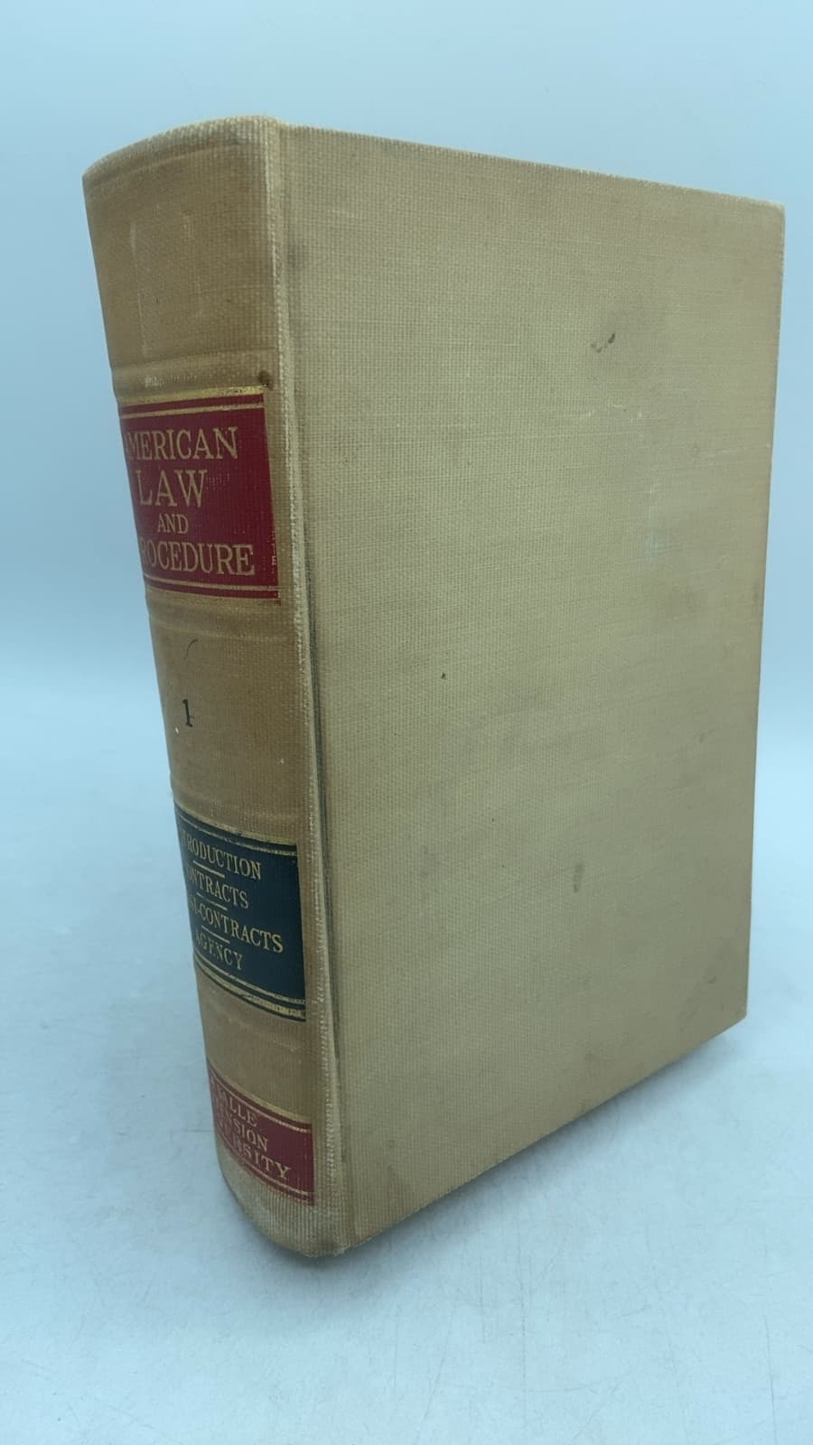American Law and Procedure, Volume I by James Parker Hall (Editor), Harry Sanger Richards, Walter Wheeler Cook, Charles Andrews Huston - front cover